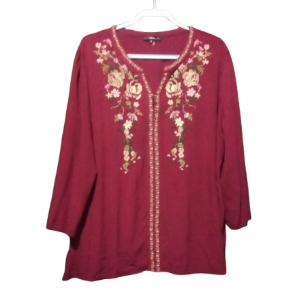 Andrée by UNIT Embroidered Boho Blouse